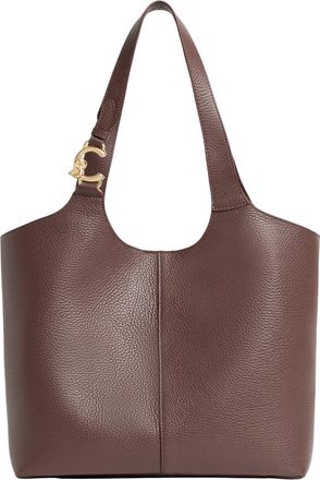 Coccinelle C-Easy Curved Leather Shoulder Bag