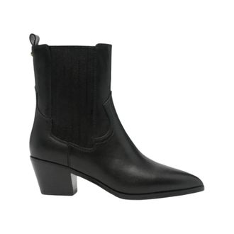 Twinset Puntige Laarzen met Panelen - Dames - Schoenen - Zwart - Maat: 38 EU Leer