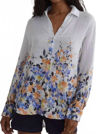 Bella Dahl Long Sleeve Collared Button Front Shirt In White