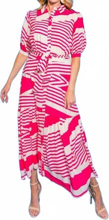 Flying Tomato Seaside Stripe Maxi Dress In Multi