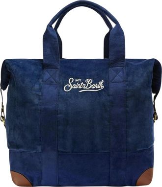 MC2 Saint Barth Weekend Bag - Heren - Weekendtassen - Blauw - ONE Size - Su&egrave;de - Tassen