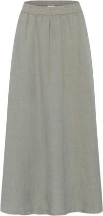 Knowledge Cotton Apparel Organic Linen Skirt Jupe f&uuml;r Damen | grau
