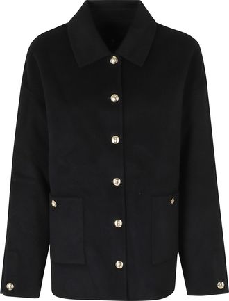 Anine Bing Black Luca Utility Oversized Wool-Cashmere Jacket