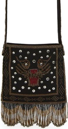 Valentino Garavani Small Nellc&ocirc;te Le Chat Beaded Crossbody Bag in Black Multi at Nordstrom