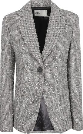 Tory Burch Tweed Blazer - Dames - Blazers - Grijs - S - Tweed - Jassen