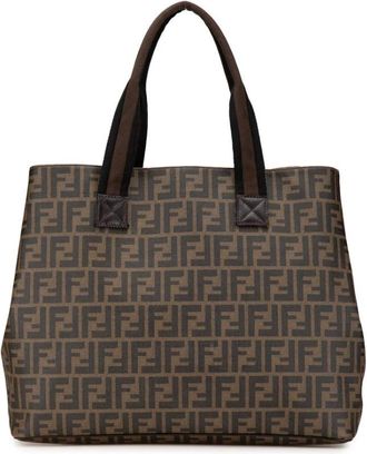 Fendi Pre-owned Tote Bags, female, Brown, Size: ONE SIZE Pre-owned FF Logo Tote Bag
