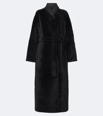 Yves Salomon Cappotto reversibile in shearling e pelle