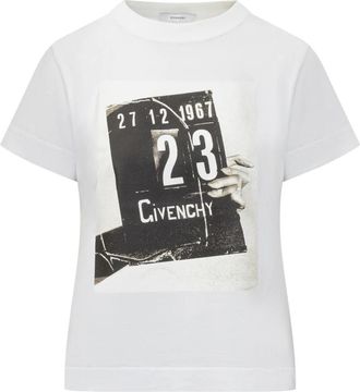 Givenchy Clapperboard Print T-shirt - Dames - T-shirts - Wit - M - Katoen - Tops