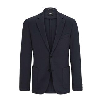 HUGO BOSS Herenjasje van Hanry met gestructureerde pasvorm (Donkerblauw)