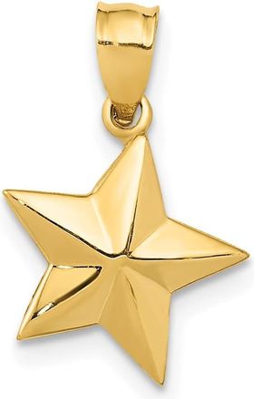 Diamond2Deal 14k Yellow Gold Polished Small Star Pendant