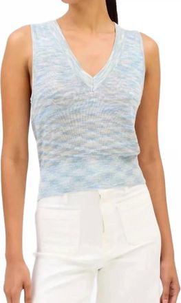 Allison Esme Knit Tank In Blue Multi