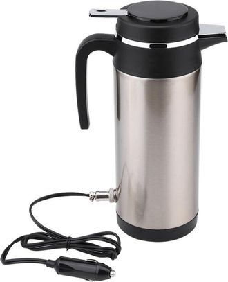 OEM Hervidor El&eacute;ctrico De Acero Inoxidable De 1200 Ml Y 12 V, Termo De Viaje, Botella De Agua Con Calefacci&oacute;n