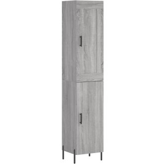 vidaXL Highboard Grey Sonoma 34.5x34x180 cm Engineered Wood Vidaxl