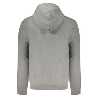 Calvin Klein Logo-Embroidered Cotton Hoodie - Grey