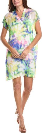 DKNY Dkny Printed V-Neck Dress