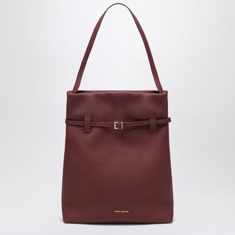 Manu Atelier Tote Du Jour Burgundy Suede Tote Bag