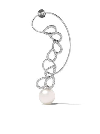 Yoko London Ear cuff Novus in oro bianco 18kt con diamanti e perle dei Mari del Sud - 7