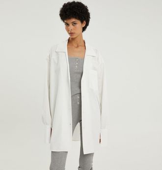 1989 STUDIO Shirt l/s dress white