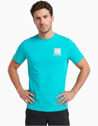 The North Face Mens The North Face Mens T-Shirt Cotton Tee - Blue - Size: 42