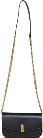 Polo Ralph Lauren Tassen, Dames, Blauw, ONE Size, Leer, ID Collection Small Crossbody
