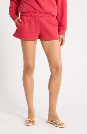 Florence By Mills Cozy Crush Sweat Shorts in Lucky Red at Nordstrom, Size Xx-Small
