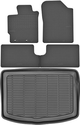 OEM Juego De Alfombrillas De Goma Para Coche Y Alfombrilla Para Maletero Para Toyota Yaris Iii Hatchback (2012-2019)