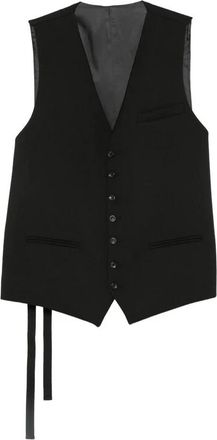 Reveres 1949 Gilet met V-hals - Heren - Gillet - Zwart - M - Kostuums