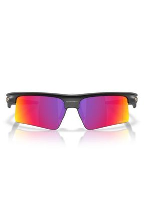 Oakley 68mm APrizm Bisphaera Speed Rectangular Shield Sunglasses in Matte Black /Prizm Road at Nordstrom