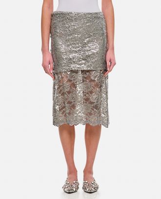 The Attico Gonna Midi In Pizzo