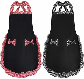 OEM Tablier - Algod&oacute;n Poli&eacute;ster Impermeable - Para Cocina Y Jardiner&iacute;a - Talla &Uacute;nica - Pack De 2