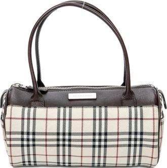 Burberry Borsone a quadri - Bianco