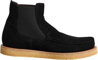 Dolce & Gabbana Zwarte Su&egrave;de Instap Enkellaarsjes - Heren - Chelseaboots - Zwart - 45 EU - Su&egrave;de - Schoenen