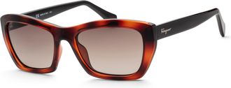 Ferragamo Ferragamo Womens 55mm Brown Sunglasses
