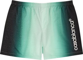 Casablanca Casablanca Logo-monogrammed Jacquard Shell Swim Shorts - Green - XL