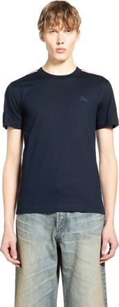 Burberry Check Trim Cotton T-Shirt