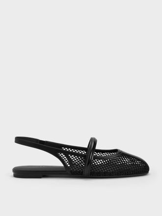 Charles & Keith Ellory Mesh Slingback Mary Jane Flats