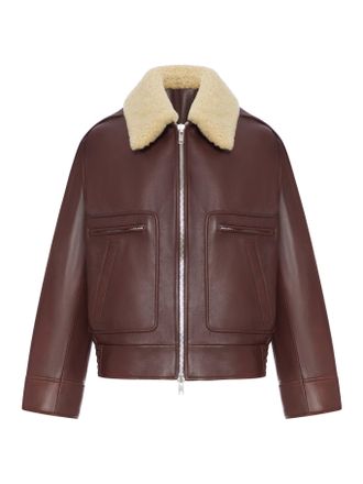 Bottega Veneta NAPPA BOMBER JACKET WITH SHEARLING COLLAR - Bottega Veneta - Woman