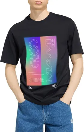 adidas Audi Revolut F1 Team Teamgeist Graphic T-Shirt in Black at Nordstrom, Size Xx-Large