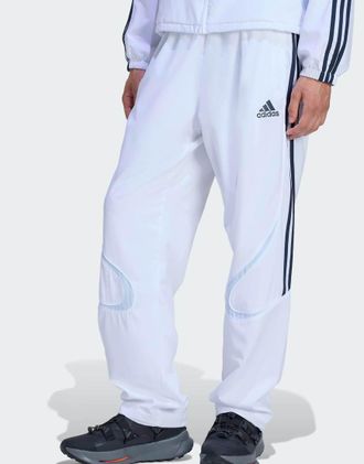 adidas Originals Teamgeist adicolor - Pantaloni sportivi bianchi/cielo cristallino-Bianco