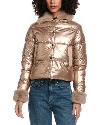 La Fiorentina Metallic Puffer Jacket
