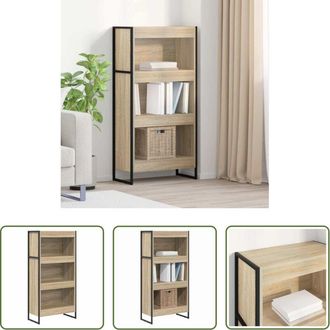 vidaXL Armadio in legno - Armadio per Libri Sonoma 80 x 30 x 155 cm Legno multistrato