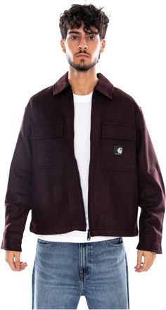 Carhartt Work in Progress Atoka Shirt Jac - Heren - Zomerjassen - Bruin - M - Wol - Jassen