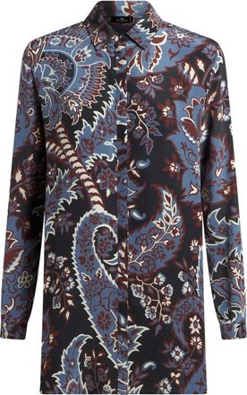 Etro Lange Mouw Multicolor Zijden Blouse - Dames - Overhemden - Veelkleurig - L - Overhemden