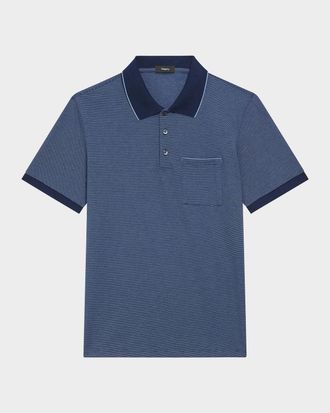 Theory Mens Birdseye Pique Pocket Polo Shirt