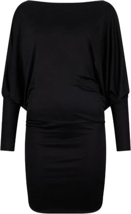 Dsquared2 Black Boat Neck Mini Dress