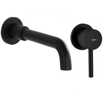 Rea Grifo Empotrado Oculto Rea Lungo Long Negro Mat + Box