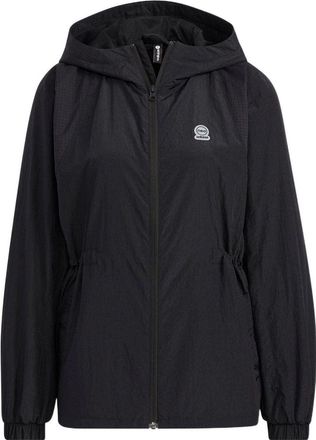 adidas (WMNS) adidas Neo Woven Hooded Training Windbreaker Jackets Black HF7277