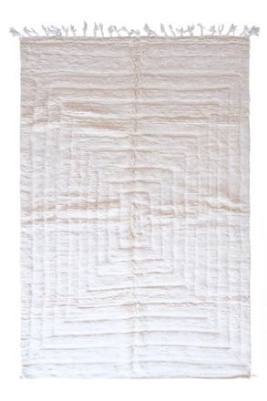 AFK Living Alfombra bereber marroqu&iacute; de pura lana blanca 190 x 290 cm