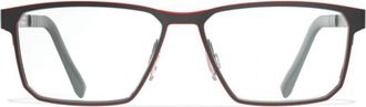 Blackfin Bf991 Westhampton Rectangular Frame Eyeglasses with Subtle Red Accents