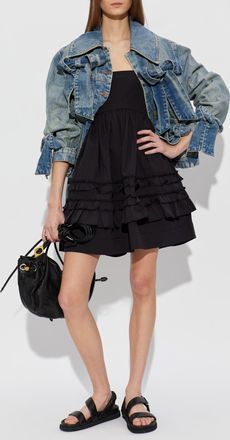 Ganni Strappy Dress, Womens, Black